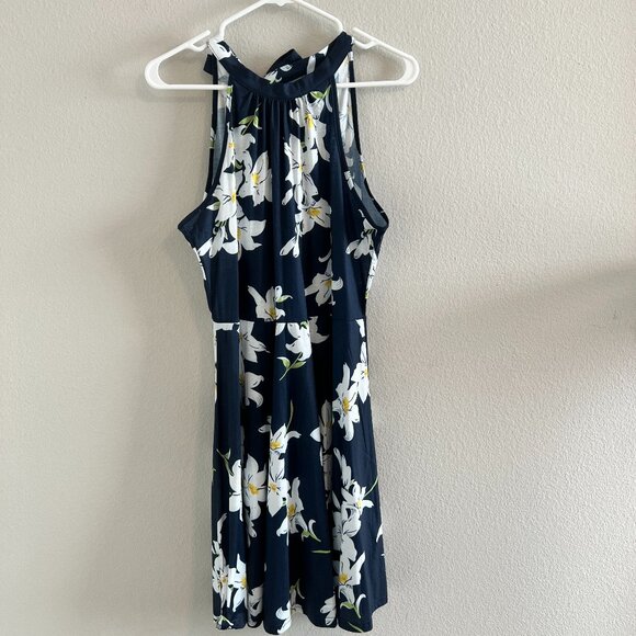 Ouges Halter Neck Floral Summer Casual Sundress - Sz L (NWT) - Picture 1 of 5